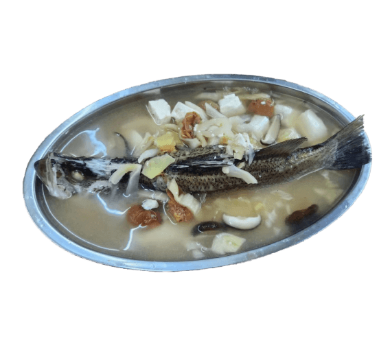 潮州蒸石甲鱼Teochew Steamed Siakap RM38.00