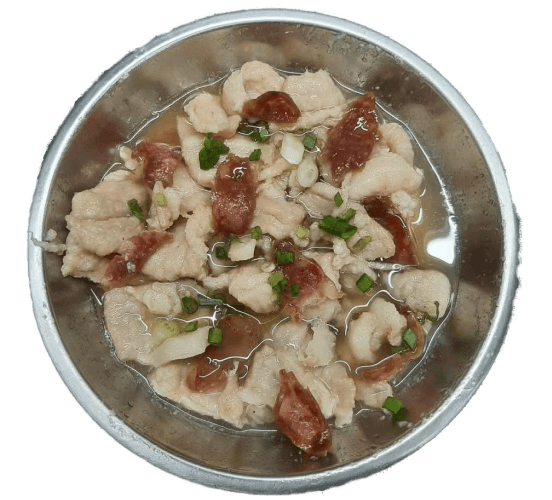 腊肠蒸花肉_Steamed Pork Belly with Ginger_小14 中26 大39.00